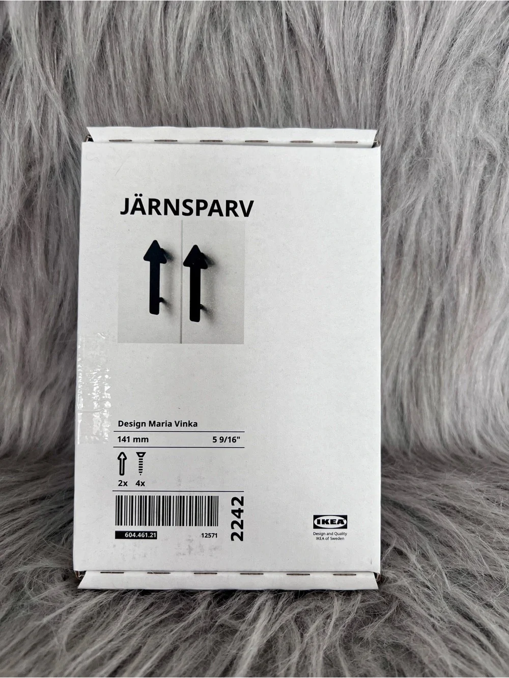 IKEA Jarnsparv Handles Black Arrow Drawer / Cabinet Hardware • NWT